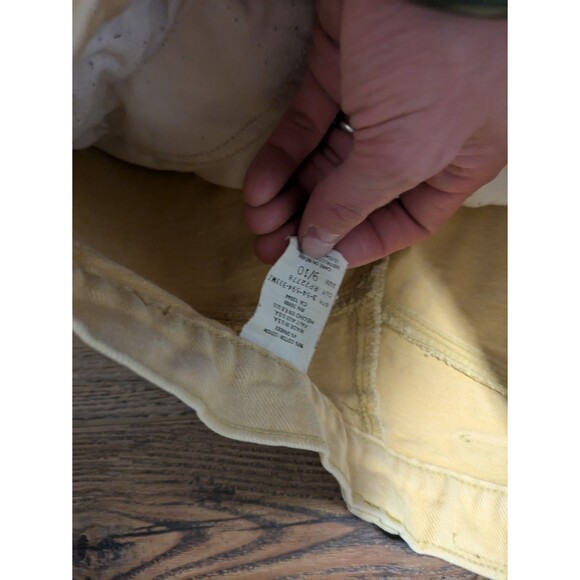 VTG 90s Roper Jeans Women 26 Yellow Bareback High Rise Western Straight Cutoff - Picture 2 of 10